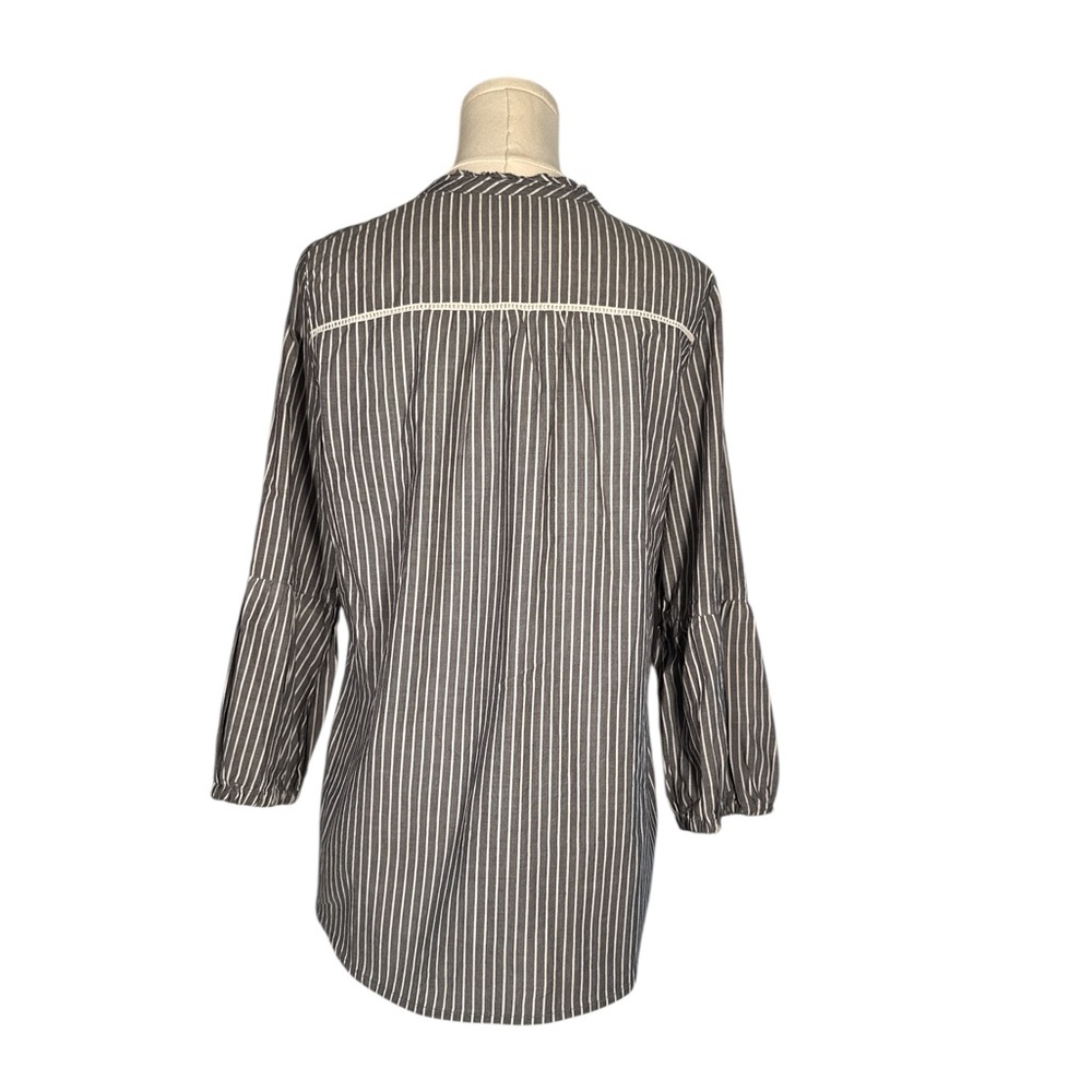 DKNY Blue and‎ White Striped Blouse - Picture 2 of 7